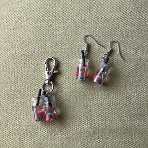 HANDMADE STRAWBERRY DRINK SET